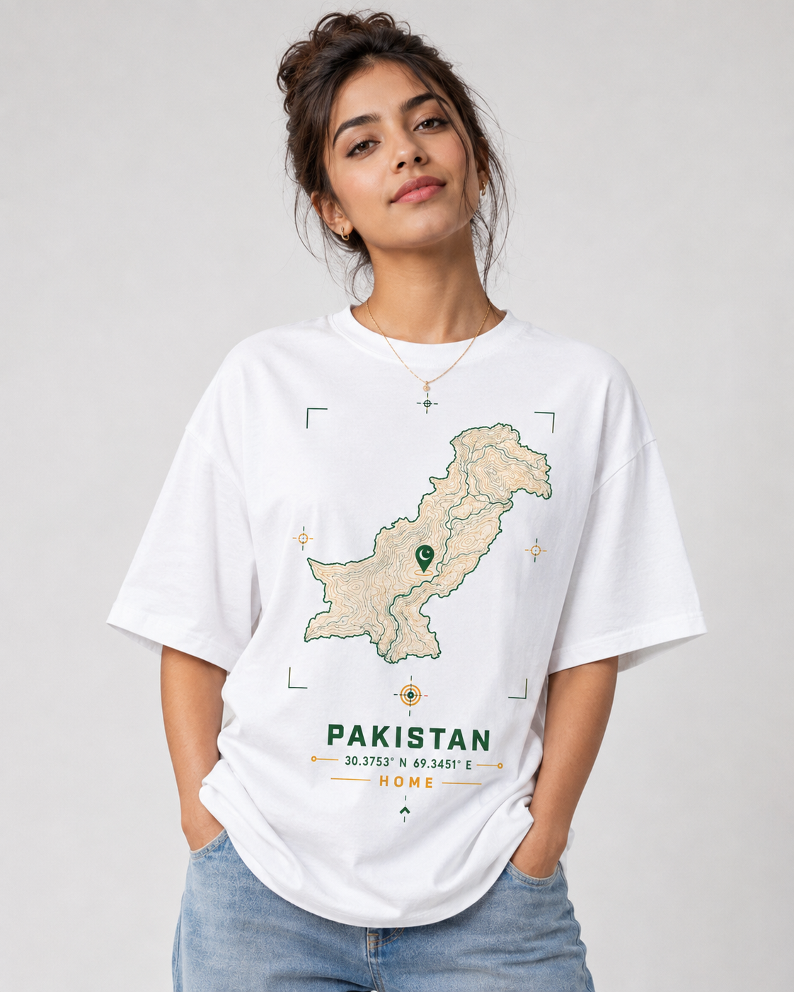 Pakistan Map Graphic T-Shirt