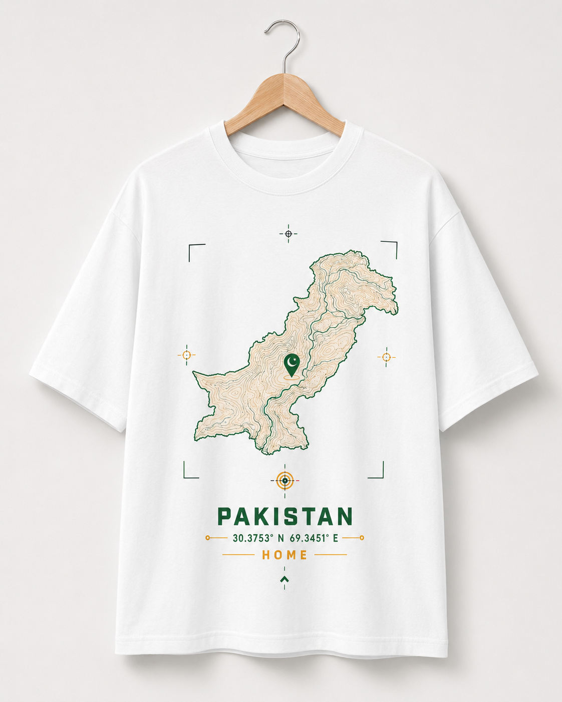 Pakistan Map Graphic T-Shirt